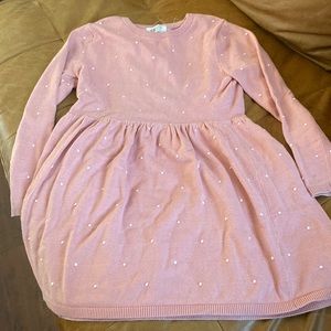 pink dress with white dots size 6x7